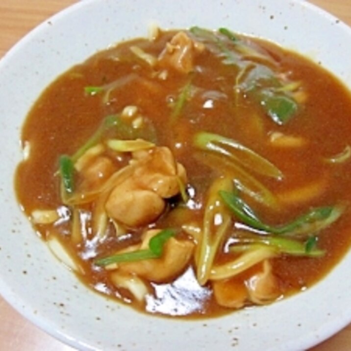 簡単スープでカレーうどん